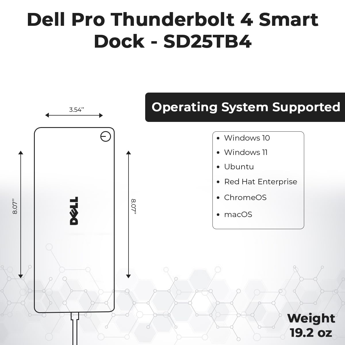 Amazon.com: Dell SD25TB4 Pro Thunderbolt 4 Smart Dock - Supports